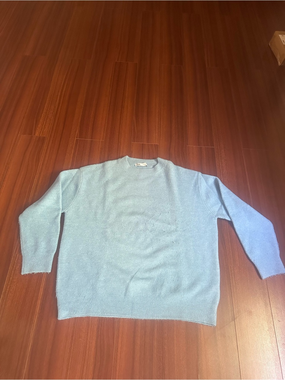 Zara Light Blue Men's Crewneck Sweater